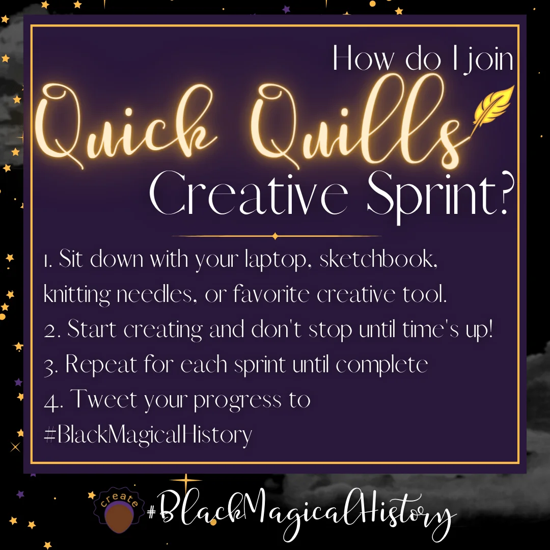 How to join the Quick Quills creative sprint!